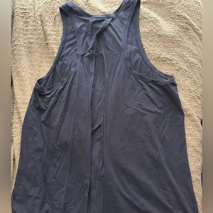 Lululemon navy open back/tie back tank